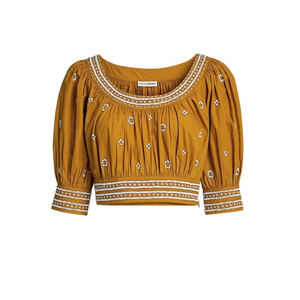 Ulla Johnson embroidered crop top